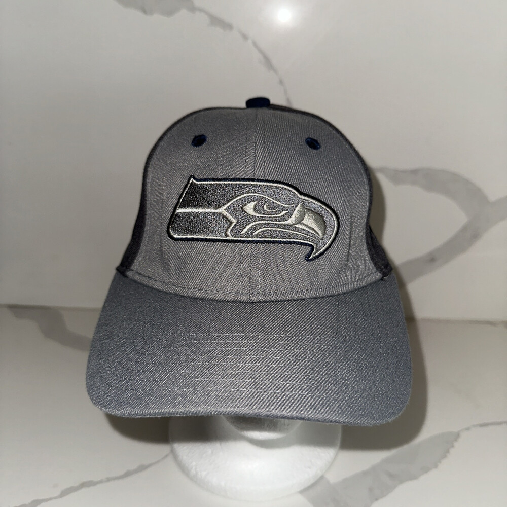 Seattle Seahawks NFL New Era 49 Embroidered Logo Hat Gray With Blue Adjustable